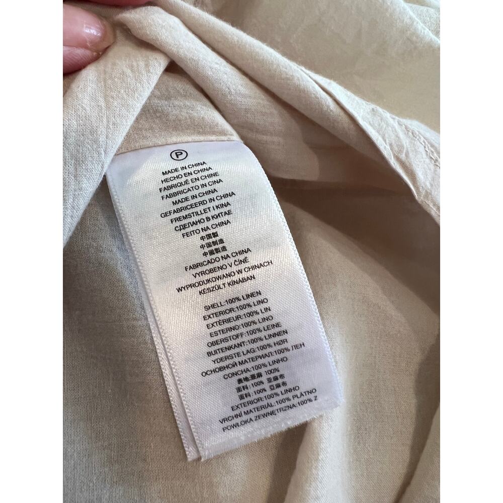 Michael Kors Linen Sleeveless Summer Dress Oatmeal 6 - Picture 7 of 7